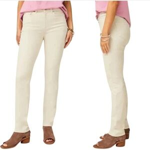 J. Jill corduroy Pants women cream 10 straight casual office festival retro soft
